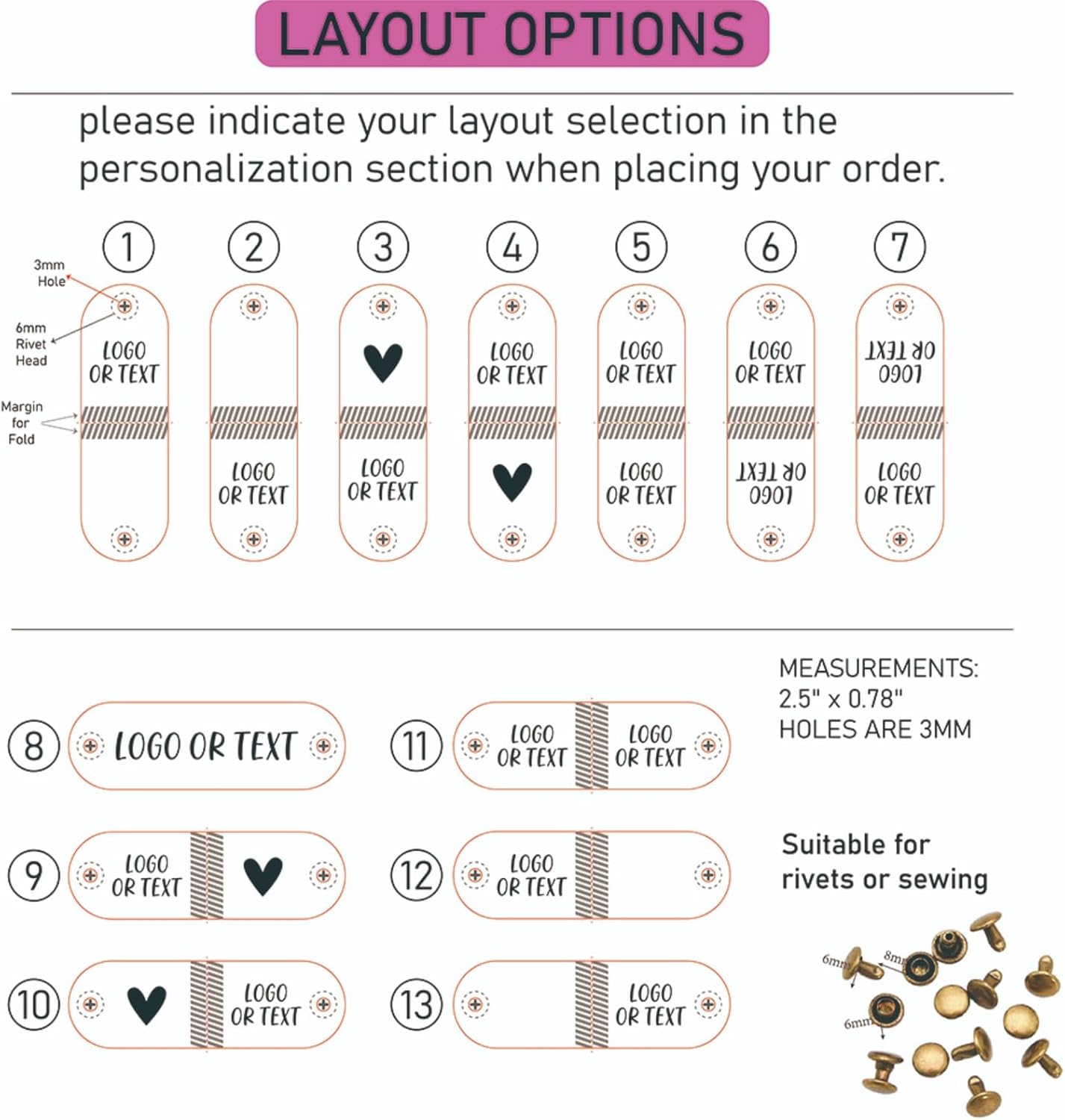 Leather Tags for Crochet Items with Snaps,Custom Labels,Personalized Handmade Engraved Leather Crochet Knitted Tags with Screw Rivets Cute Knit Labels DIY Crochet Accessories Labels (100pcs)