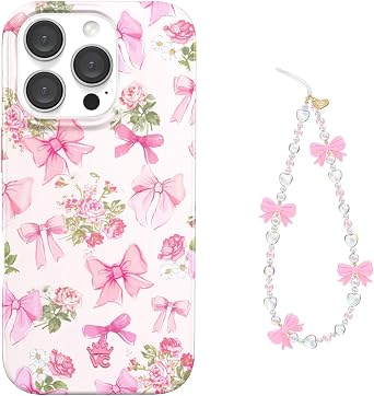 VELVET CAVIAR Phone Charm + 16 Pro Case Bundle - Posie Pink Bow