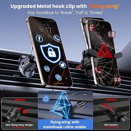 Miniatura 7 de Soporte magnético para teléfono MagSafe para automóvil 22X imanes y ganchos dobles mejorados 2025 para tu soporte de automóvil para salpicadero,