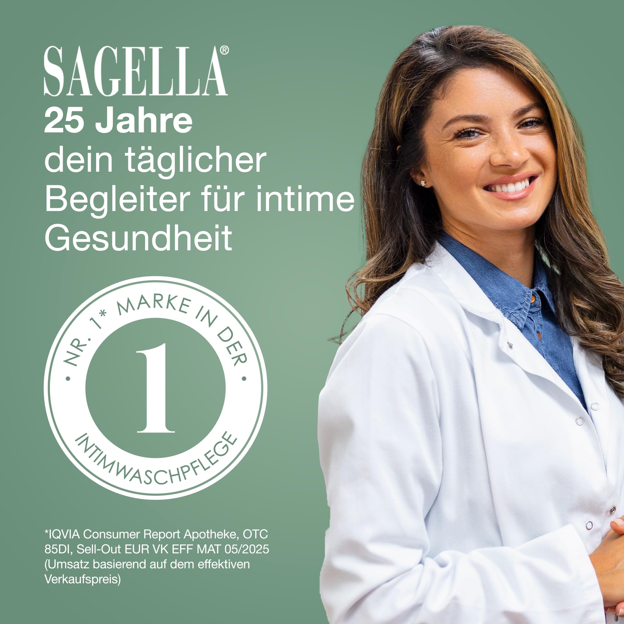 SAGELLA® poligyn 50+ Intensive Feuchtigkeit Vaginalzäpfchen - Hormonfrei - Linderung bei Trockenheit und Beschwerden in den Wechseljahren - Mit Hyaluronsäure und Aloe Vera - 10 Zäpfchen x 2 g
