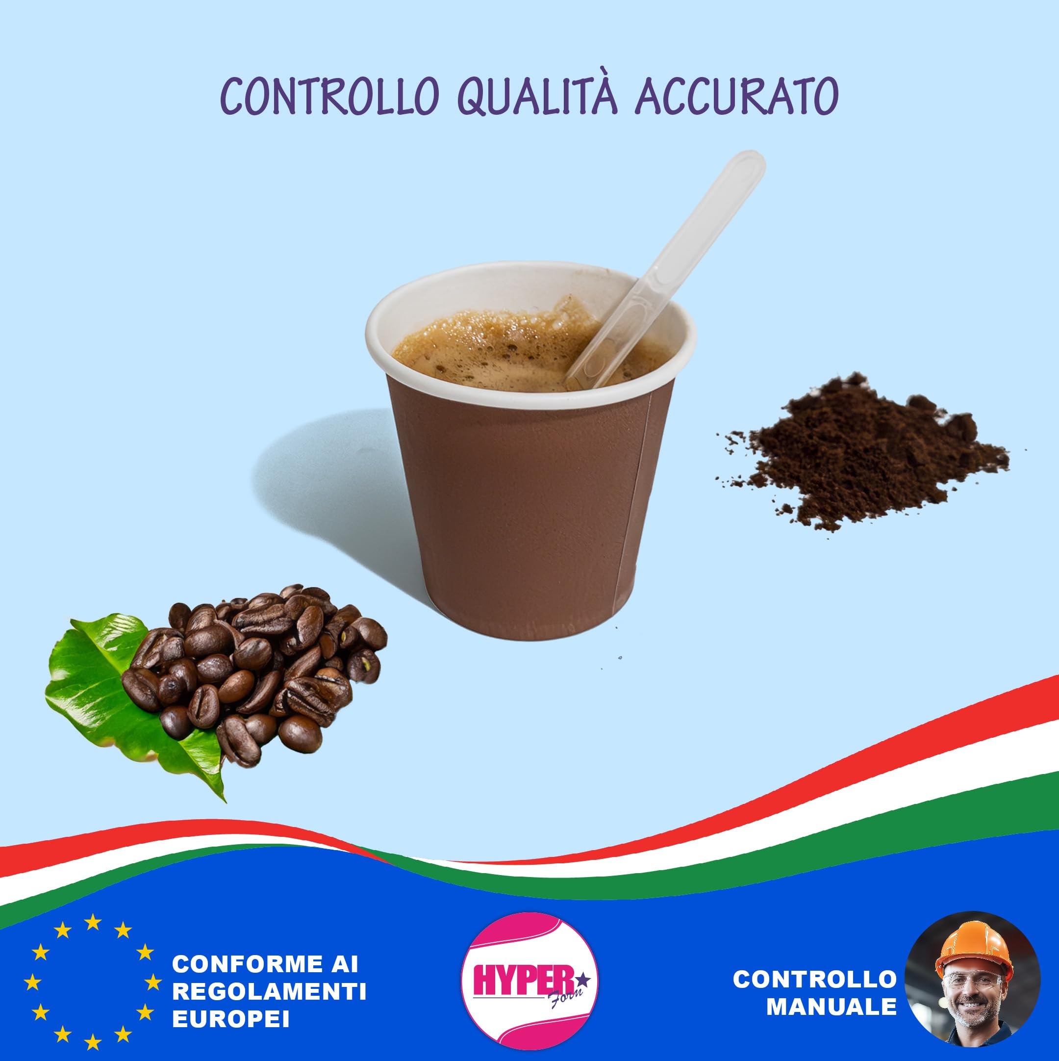 HYPER form 600 Palette Caffe' palettine sigillate incartate in plastica riciclabile