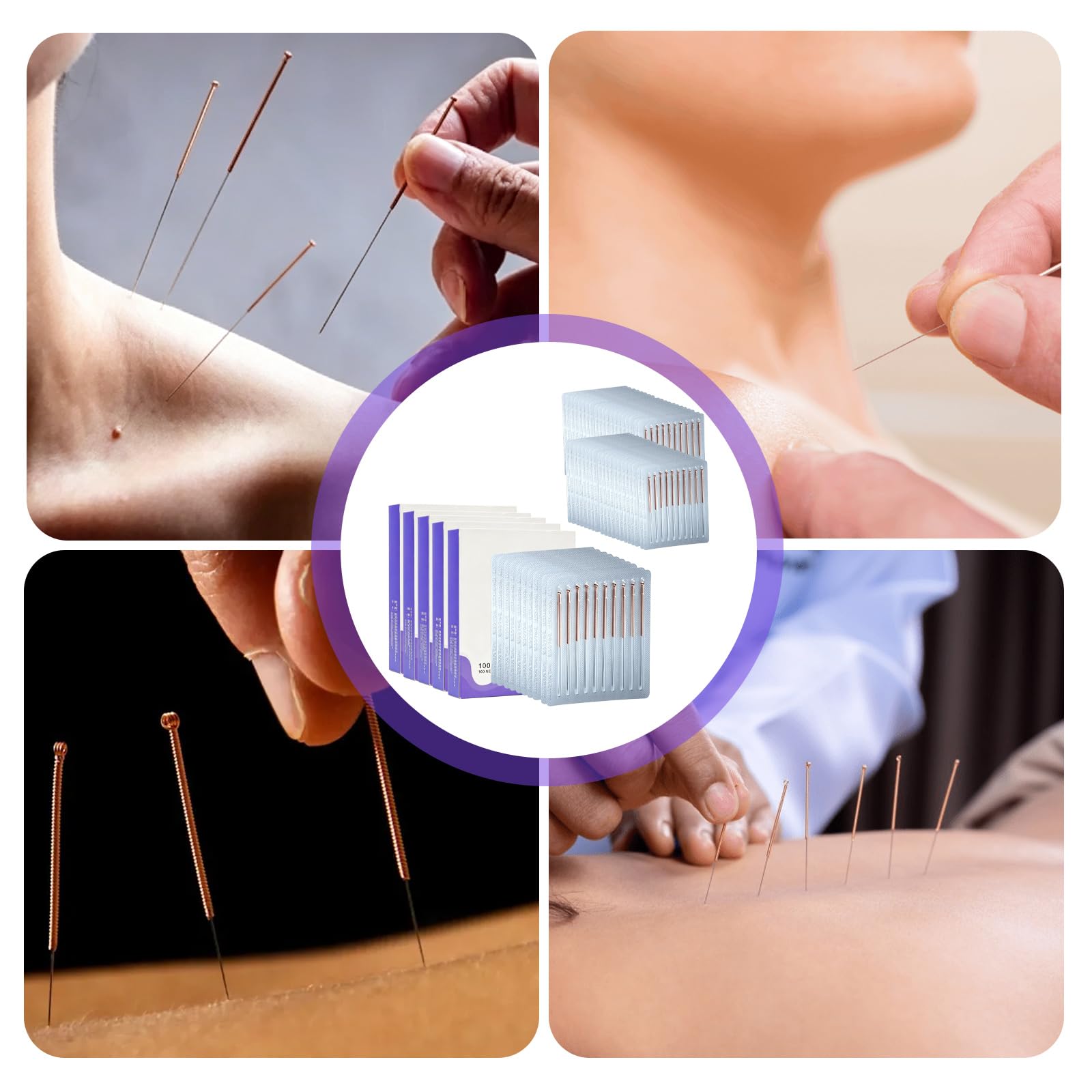 500 Stück Professionelle Akupunkturnadeln, Kupfergriff, Sterile Akupunkturnadeln, 0.30 * 40mm Hochwertige Akupunktur Nadeln, Akupunkturstift Chinesische Massage, Für Therapieanwendungen