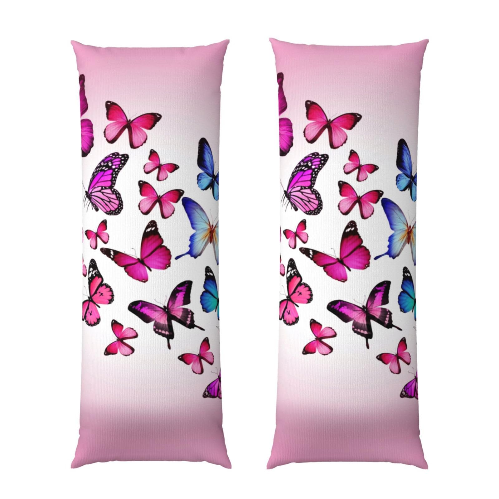 Taie d'oreiller décorative papillon 50x152 cm pour traversin de lit
