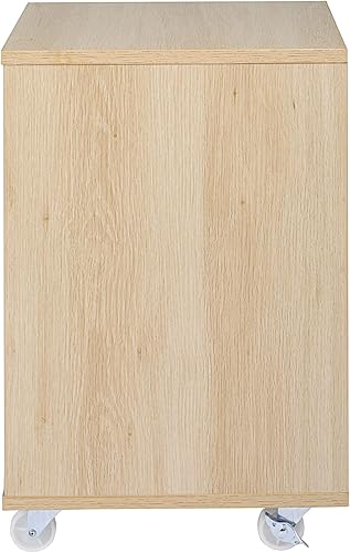 Miniatura 6 de LUXFFY Moline - Armario de ruedas con 1 soporte de puerta, mesita de noche industrial, armario de almacenamiento blanco con estante móvil, adecuado