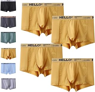 Ropa Interior De Malla para Hombre, Calzoncillos Bóxer De Malla De Seda Helada para Gimnasio, Viajes Y Uso Diario
