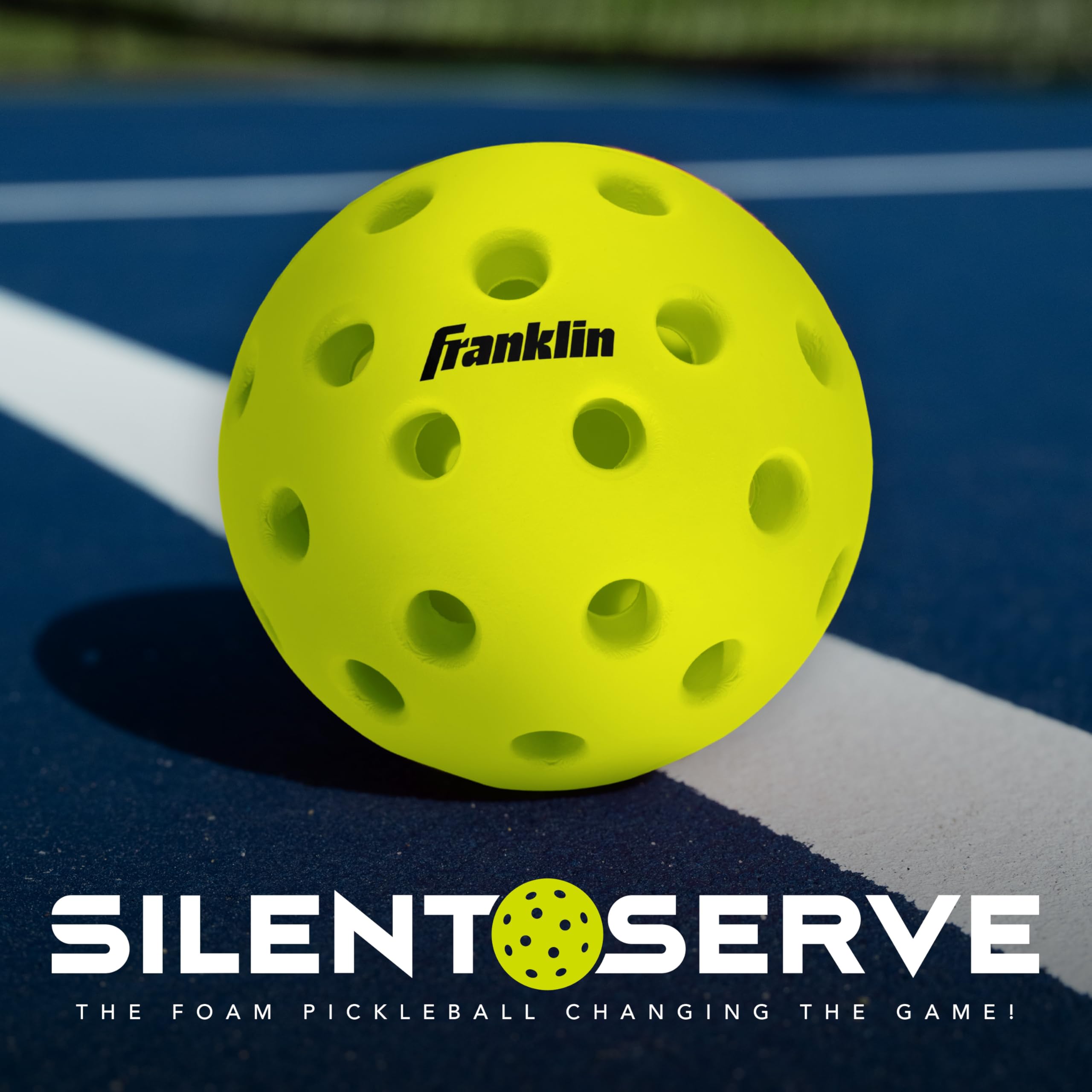 Franklin Sports Silent Serve, Palline da Pickleball, silenziose, riduzione del Rumore, Gioco Silenzioso, Confezione da 3