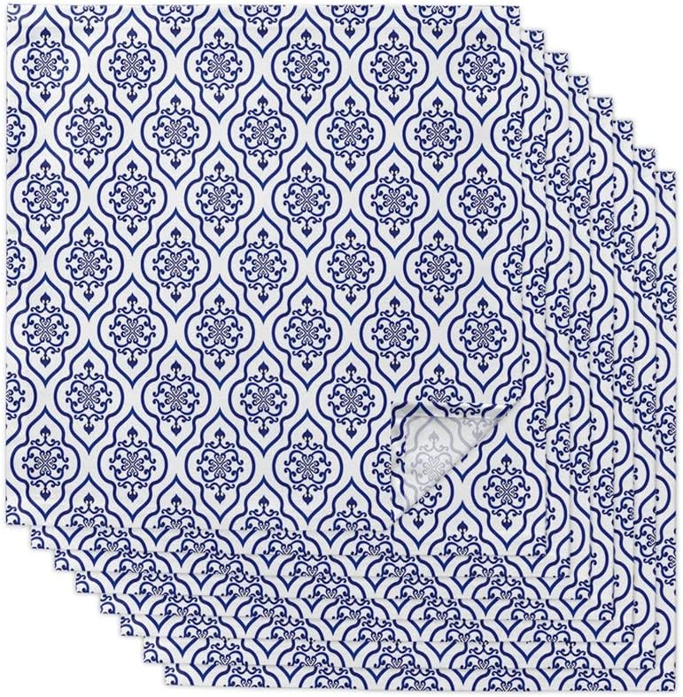 Moroccan Pattern Napkins Cloth Set Wedding Party Table Cloth Soft Kitchen Dinner Napkins Christmas Napkins(6pcs)