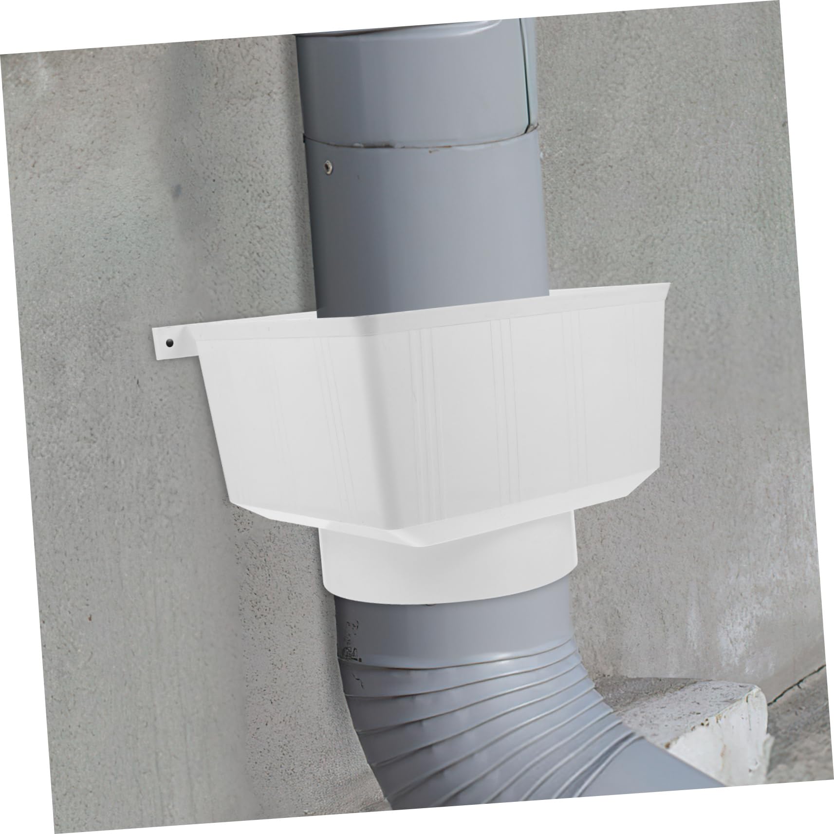 Conector de Bajante para Canalón de Agua de Lluvia Pvc Blanco | Adaptador de Drenaje para Bajante, Accesorio de Techo para Canalón y Desagüe, Fácil de Usar