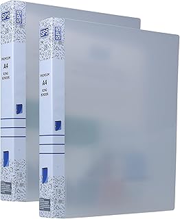 SPS A4 Size 2D Ring Binder File, Office File for Certificates and Documents, Matte - Pack of 2