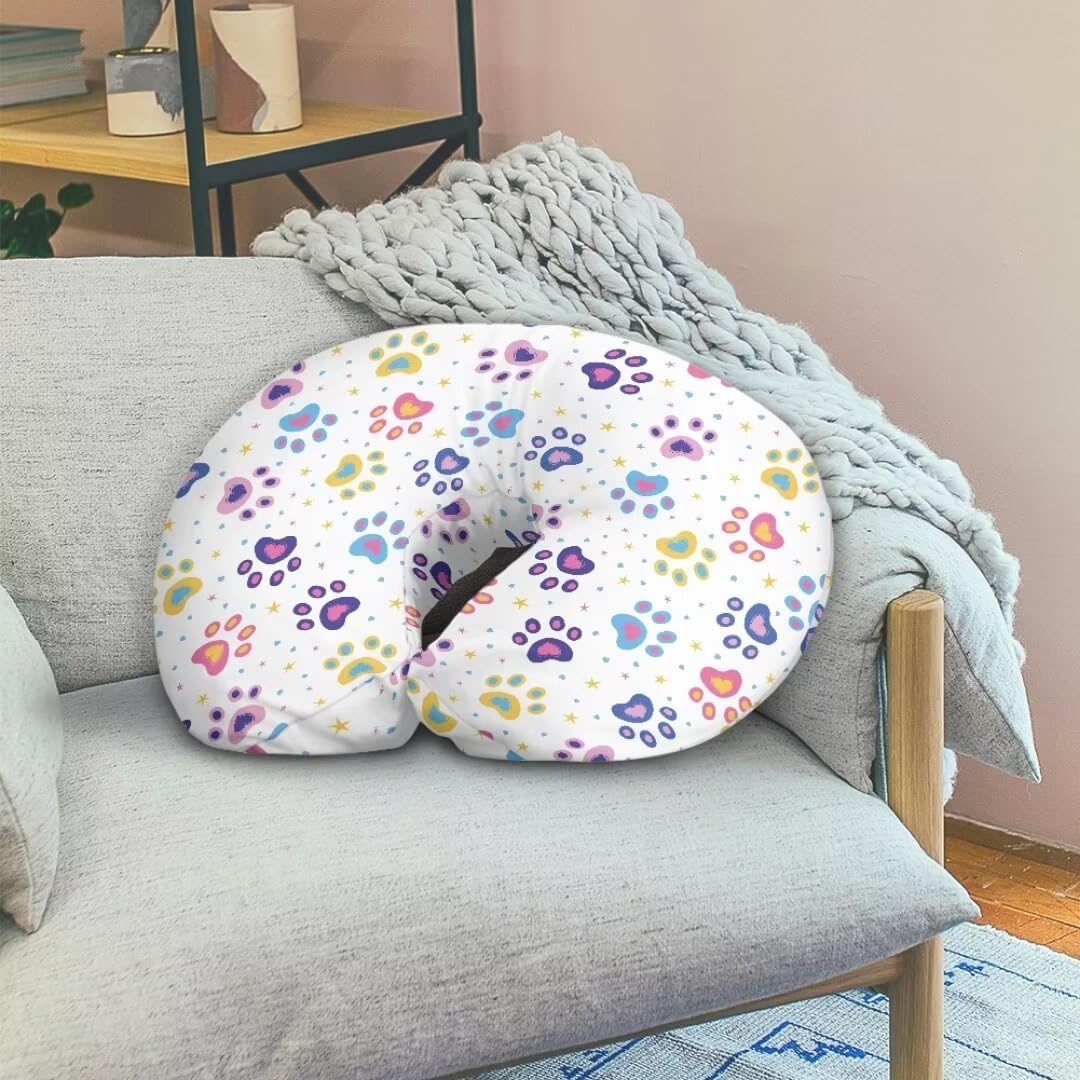 Zanxiantu Cute Dog Paw Nursing Pillow Covers Soft Pillow Covers for Baby Girls Removeable Breastfeeding Pillow Slipcover Snuggle Me Nursing Pillow Cover