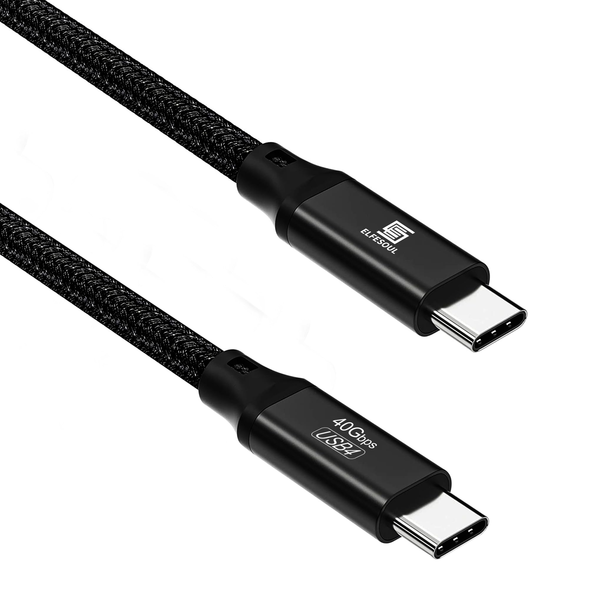 Elfesoul USB C to C Cable 1.65ft, 8K HD Display, 40 Gbps Data Transfer, 240W USB-C Charging Cable for Thunderbolt 3/4, MacBook Pro, Type-C Laptop, Hub