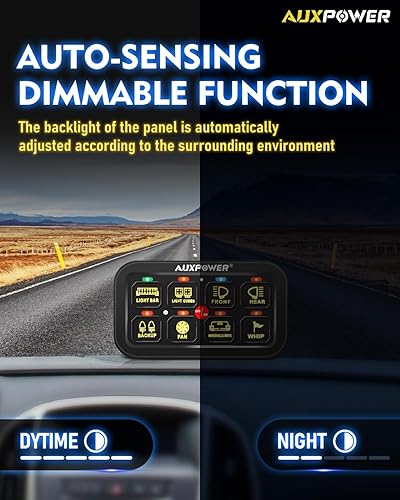 Miniatura 7 de Panel de interruptor Bluetooth RGB de 8 bandas A38 con 3 modos de iluminación Panel de control táctil LED con función regulable automática Sistema