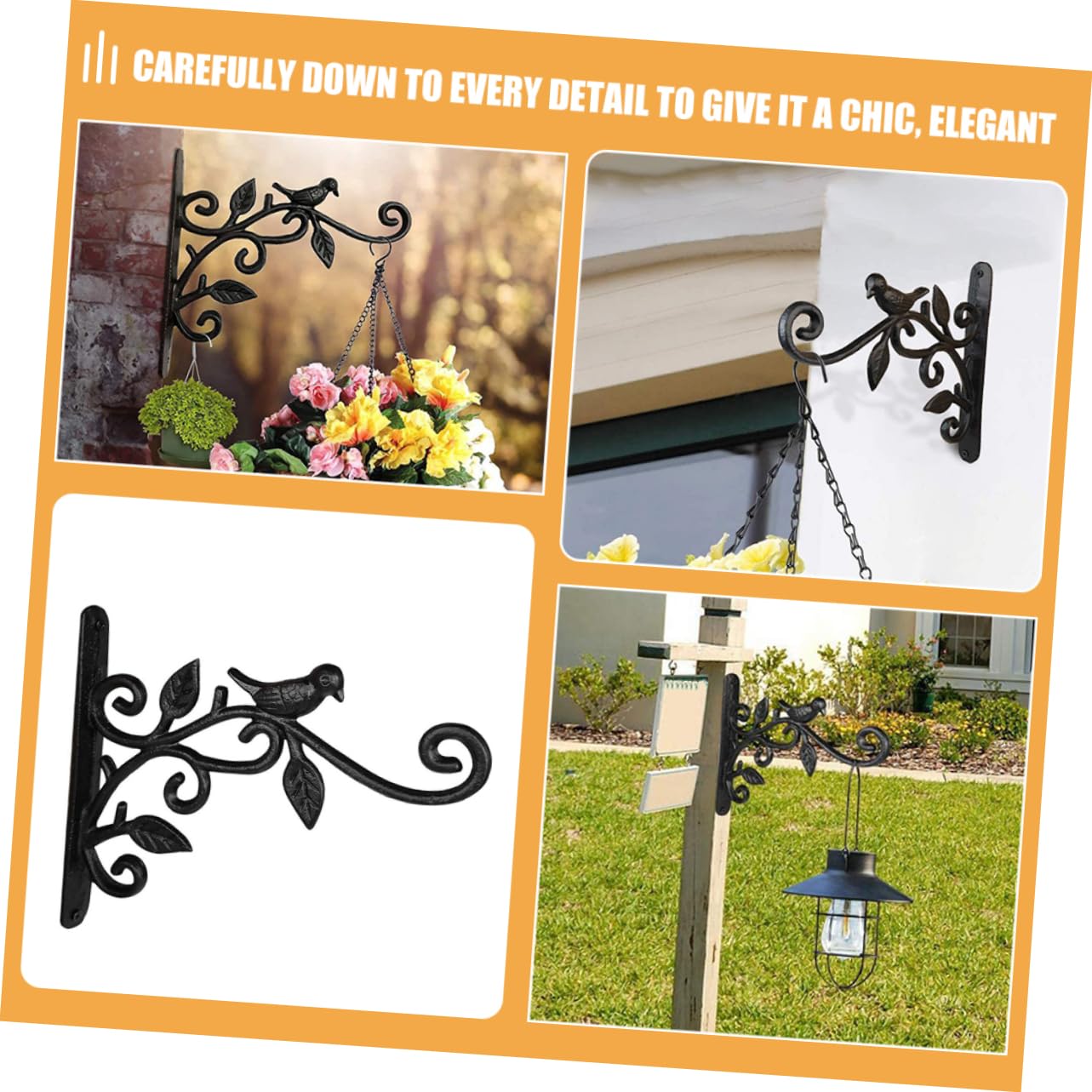 Toyvian Supporto Per Fioriera Sospeso Gancio Per Cestini Di Fiori Da Parete Supporto Per Piante Gancio Per Mangiatoia Per Uccelli Cesti Installazione Facile Per Balconi e Recinzioni Da Gia