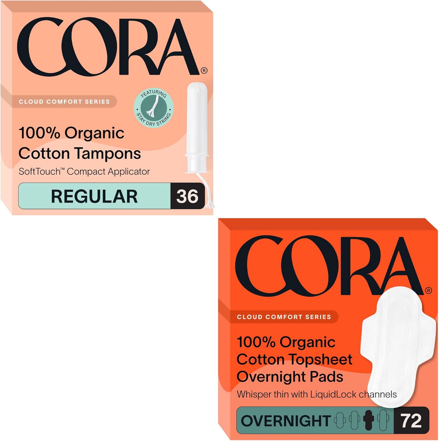 Cora Organic Feminine Care Applicator Tampon Multipack