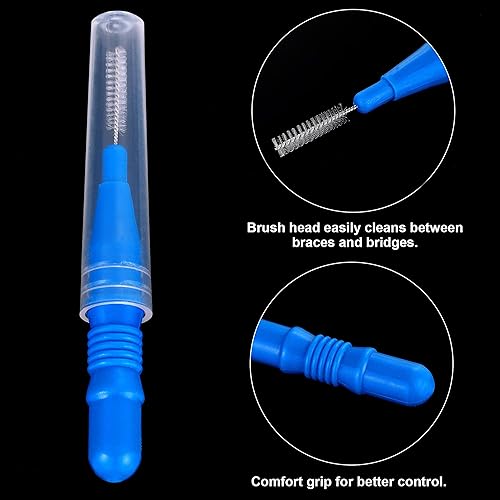Miniatura 4 de BBTO 100 piezas de llaves para cepillo dental limpiador interdental, palillo de dientes, cabezal de hilo dental, limpiador oral de palillos