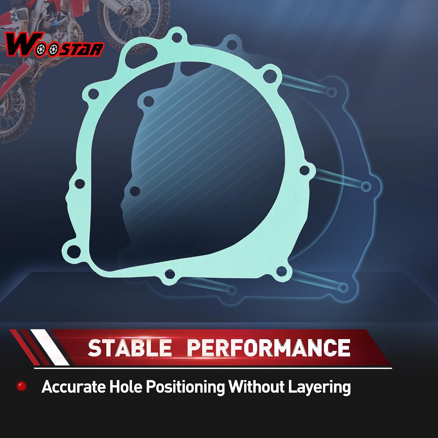 WOOSTAR Engine Stator Cover Gasket Replacement for DR-Z400S 2000-2019 DRZ400 DR-Z400SM 2005-2019 KLX400 KLX400SR KLX400 KLX400SR 2003-2004 OEM 11061-S085