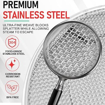2 Packs Splatter Shield for Ninja FG551 DG551 BG500A Foodi Air Fryer Grills