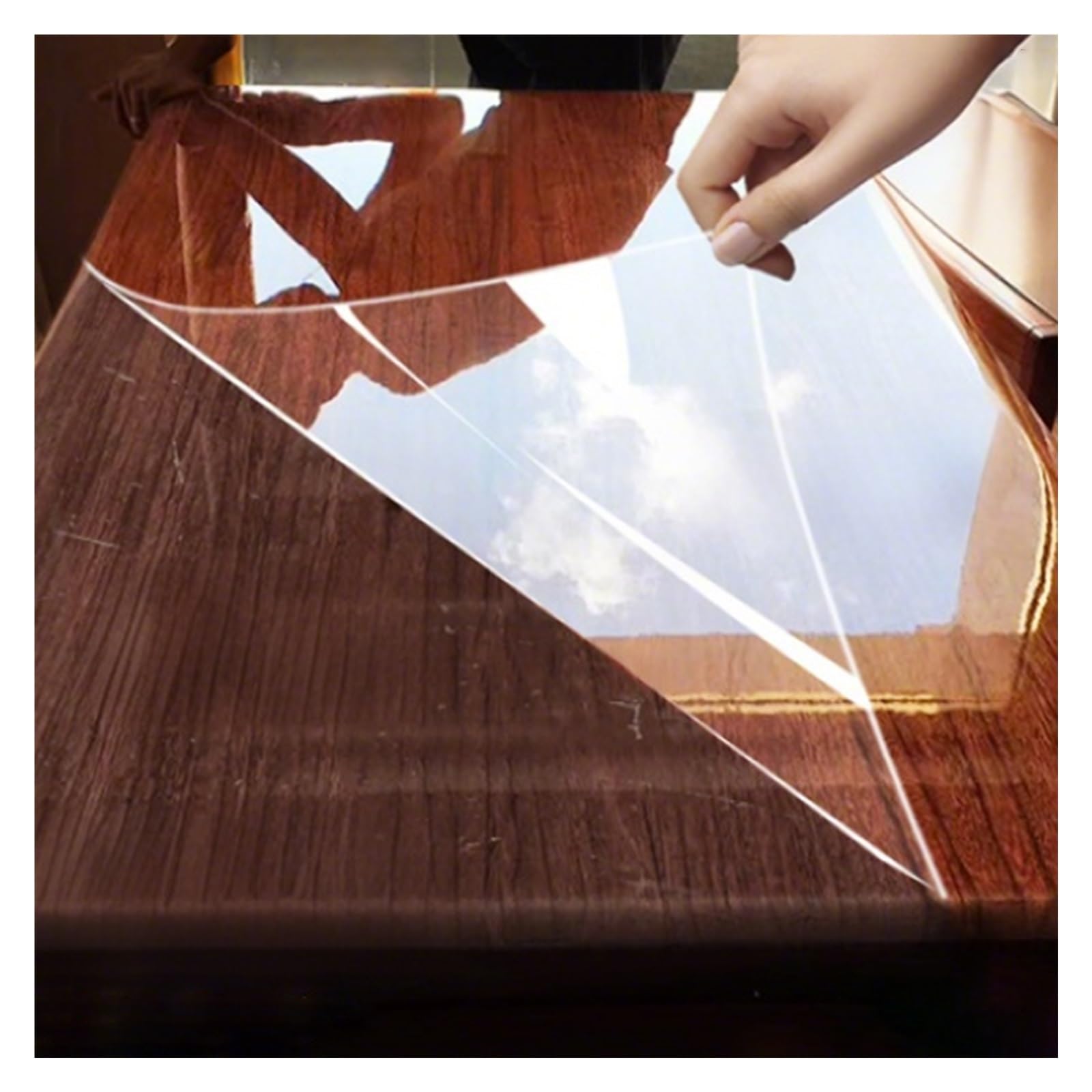 Película transparente extra larga para encimeras, 41 x 157 pulgadas, protector de superficie de alto brillo, rollo de papel de contacto duradero, ideal para superficies de madera y cuarzo