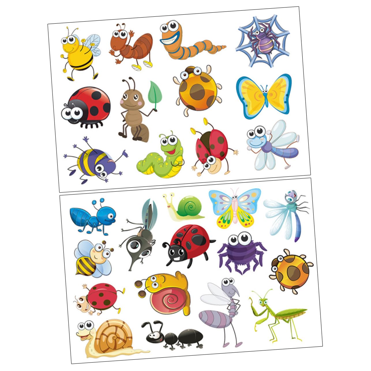 Zerodeko 5juegos Pegatinas Decorativas Estáticas Para Ventanas Diseño De Insectos y Animales Para Habitaciones Infantiles y Decoración De Interiores