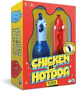 Big Potato Chicken vs Hotdog Party Game — Hilarious Flipping Board Game for Families & Friends