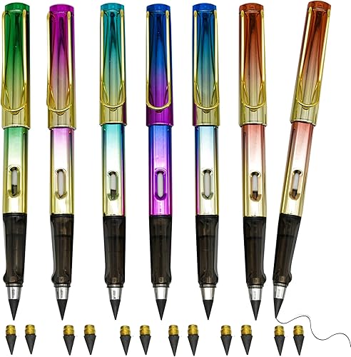 6 lápices eternos deslumbrantes sin tinta infinito, lápices eternos, lápices coloridos para siempre con 12 puntas para la escuela, oficina, disponible en Yaxa Costa Rica