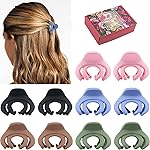 MAORULU Hair Clips for Women Girls Kids, 1.5 Inch Mini Hair Jaw Clips, 5 Colors, Pack of 10, with Gift Box