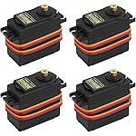 4-Pack Servo Motor MG995 Control Angle180 Metal Gear Servo 13KG Digital High Speed Torque Servo Motor for DIY Smart Robot Toys RC Toy Car Model Helicopter RC Boat
