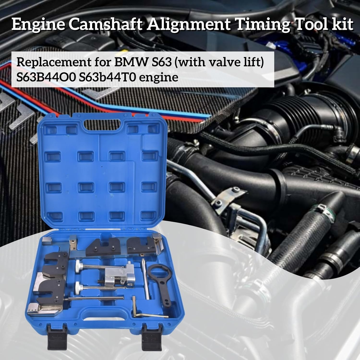 Engine Camshaft Alignment Timing Tool Kit Replacement for BMW M3 M5 M6 N63 S63 S63B44O0 S63B44T0 Engine 118570 119190 2249163 2249144 2249159