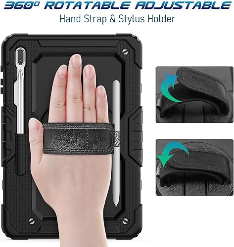 Miniatura 2 de Timecity Funda para Samsung Galaxy Tab S8 PlusS7 FE 5G 12.4'' con protector de pantalla y soporte giratorio de 360 y correa de hombro para Galaxy