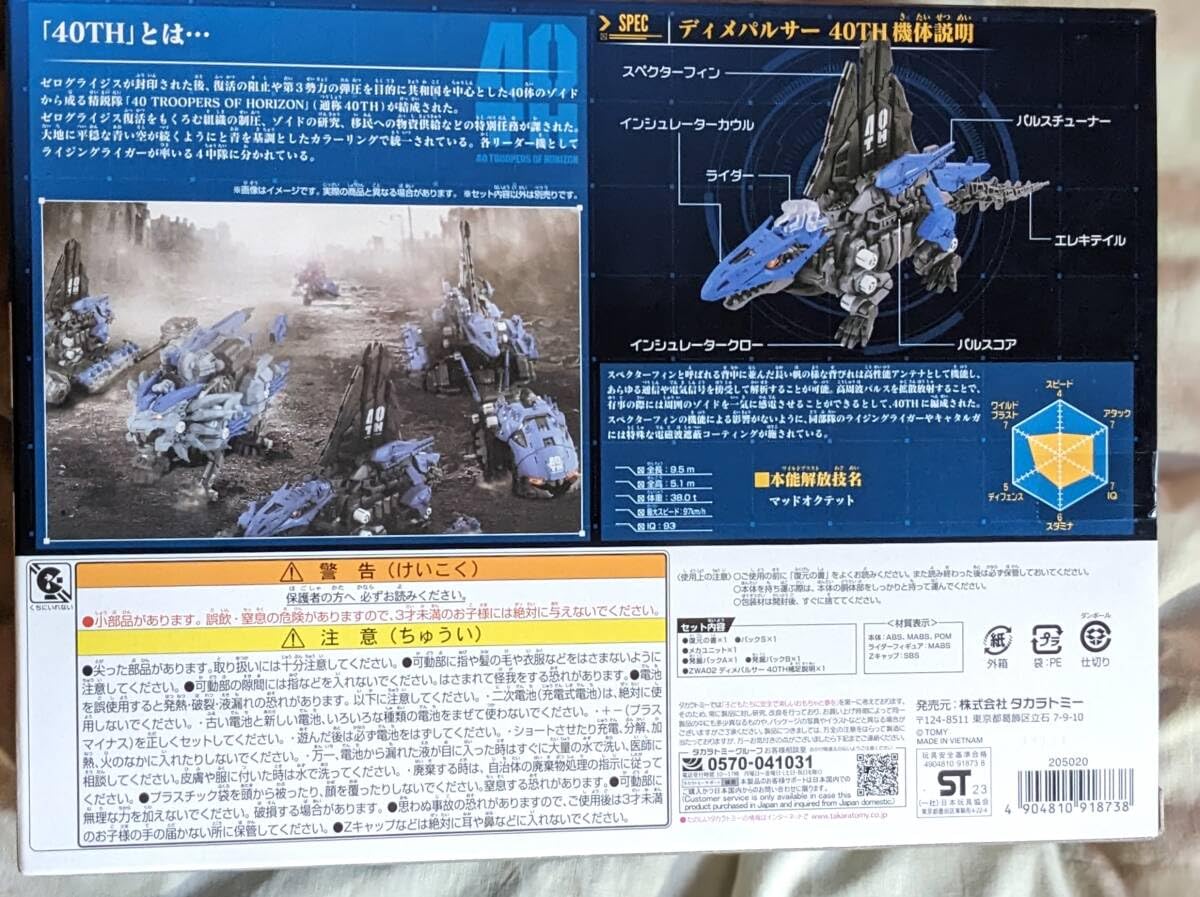 Amazon.co.jp: ゾイド ZWA02 ディメパルサー 40th 大ZOIDS博 2023 限定 