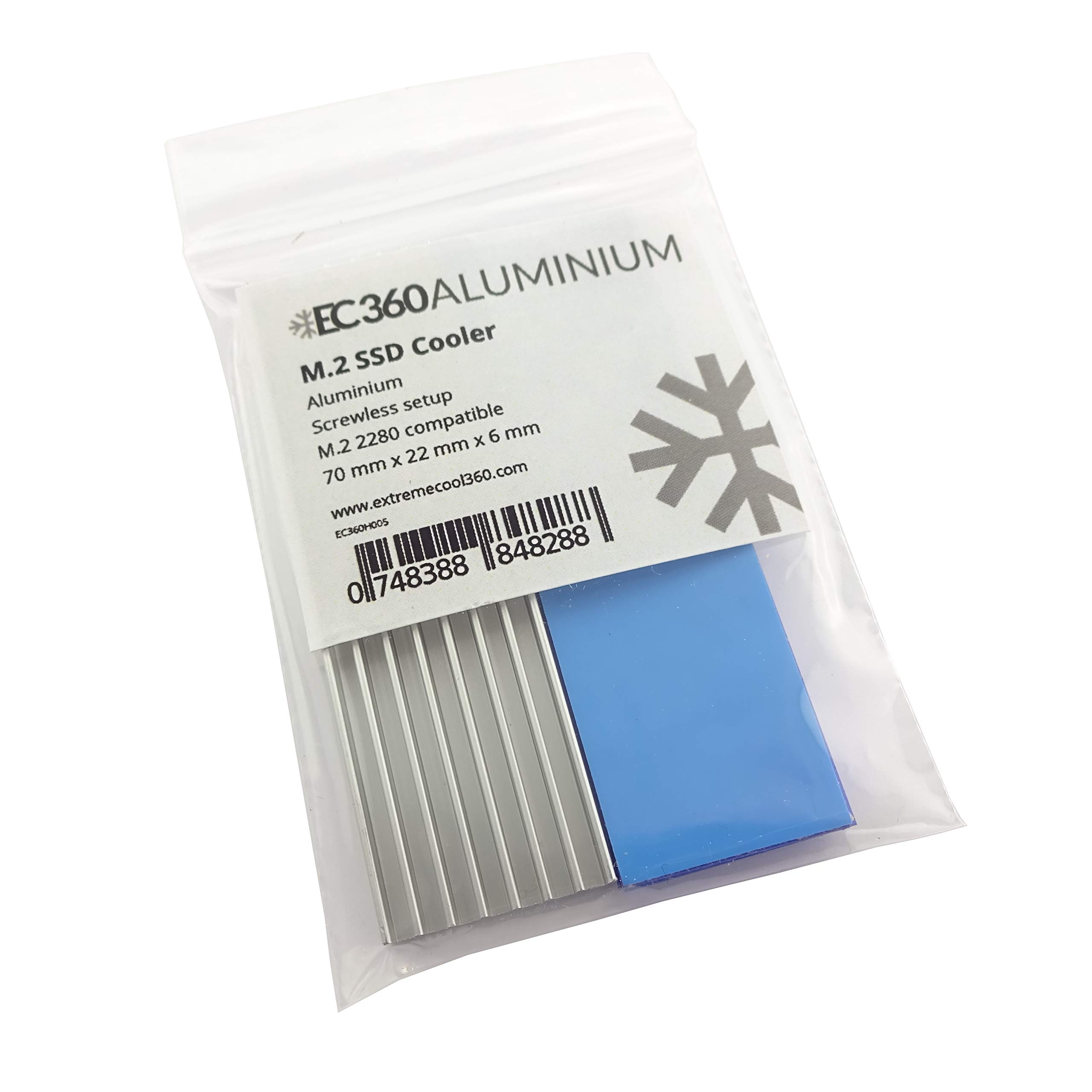 Aluminium Radiator M.2 2280 NVMe SSD, Heatsink