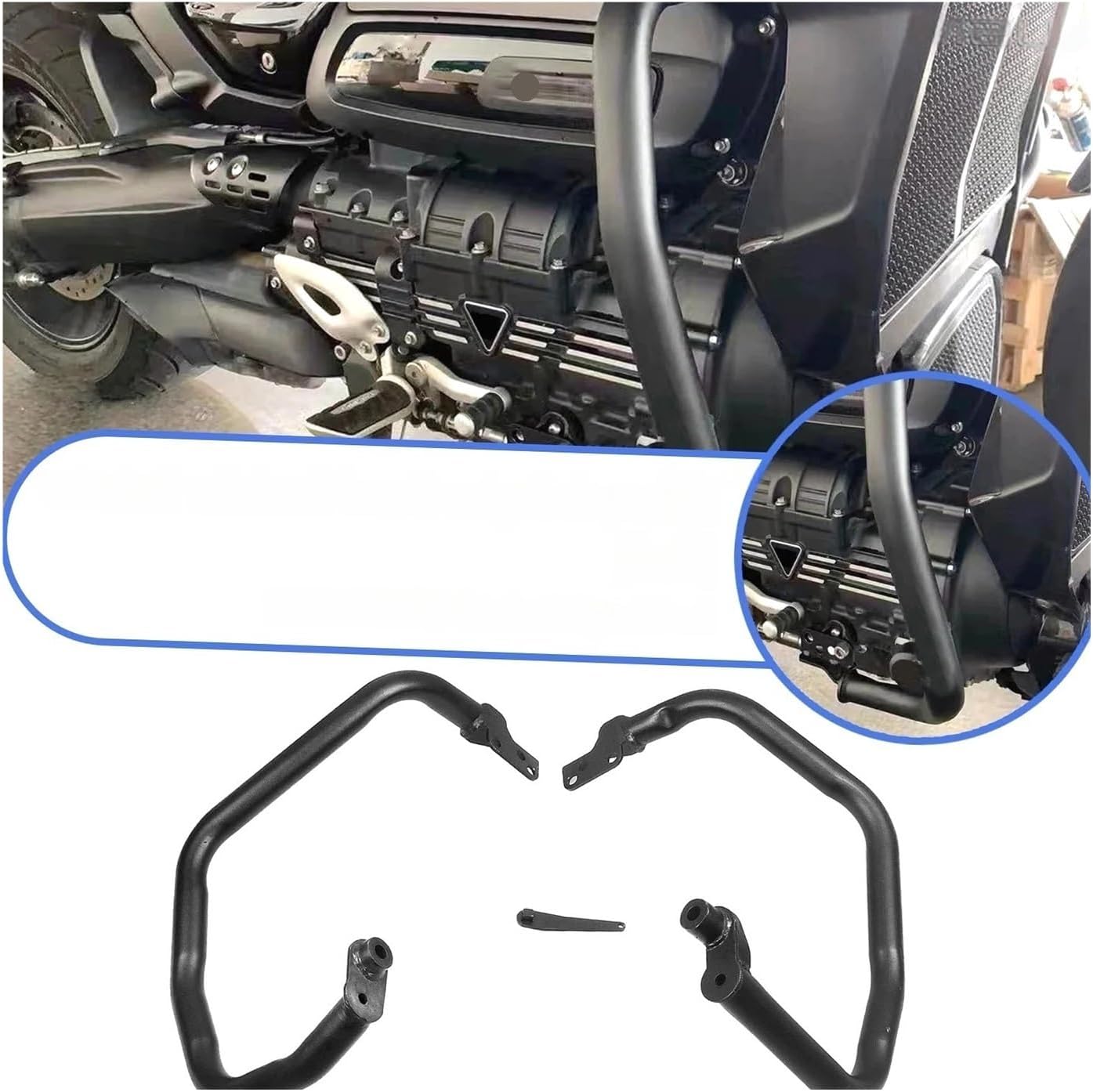Engine Guard Crash Bars Steel Motorbike Side Engine Guard Bumper Frame Bracket Crash Bar for Rocket 3 GT 2020-2024 Motorbike Crash Bar Bumper