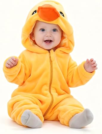 COSLAND Unisex Baby & Toddlers Flannel Animal Costume Romper Outfits
