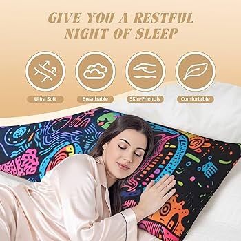 Amazon.com: VOSERY Body Pillow Cover - Neon Graffiti Urban