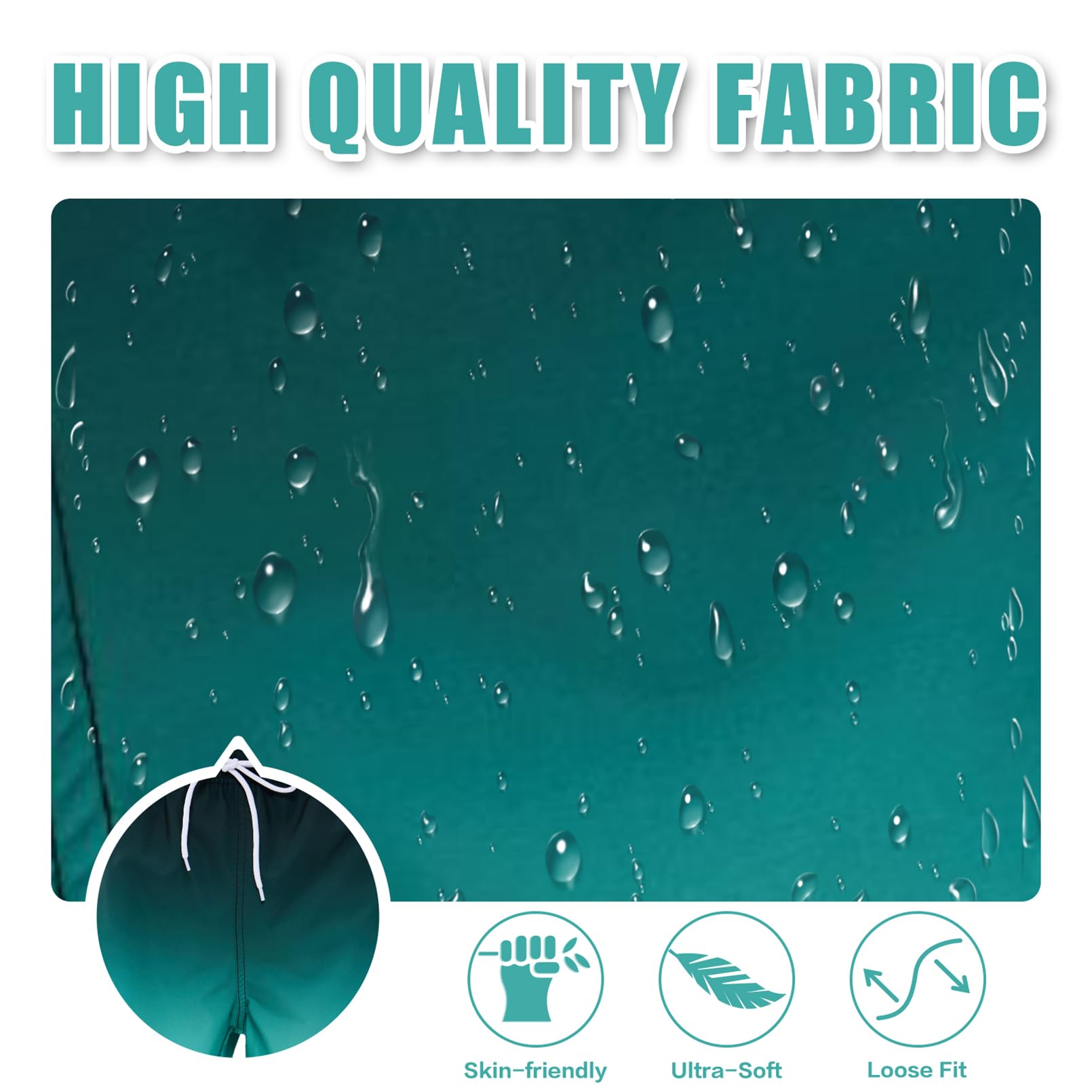 Costume Uomo Mare Calzoncini Asciugatura Rapida Costumi da Bagno Impermeabili Boxer con Tasca Estivi per Nuoto Corsa Fitness