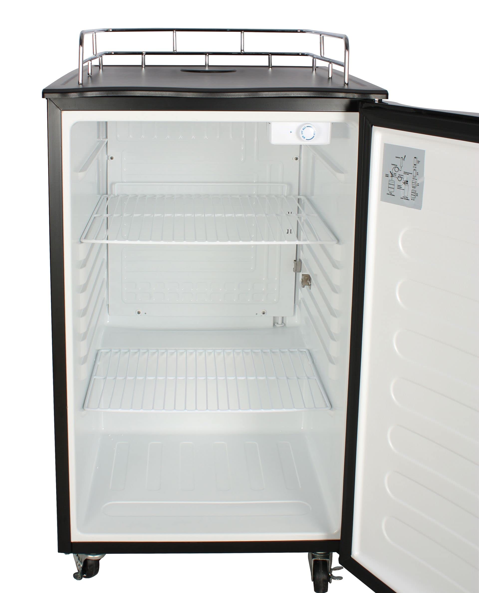 El Fuego® Bierfasskühler mit Zapfanlage, inkl. vollständigem Montageset und Gasflasche, mit Rädern, Bierkühler, Bierzapfanlage, Outdoorküche, BBQ, Bierfass, AY 5992