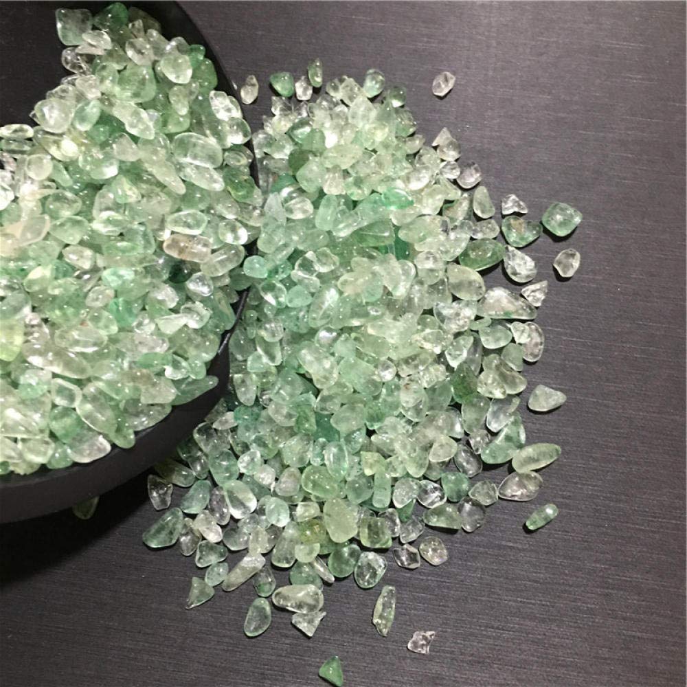 MCWJ 50g / 100g / 1000g Gros 3-5mm Vert Fraise Quartz Poli Cristal graviers Jardin Pot de Fleurs réservoir de Poisson décor à la Maison-1 000 g