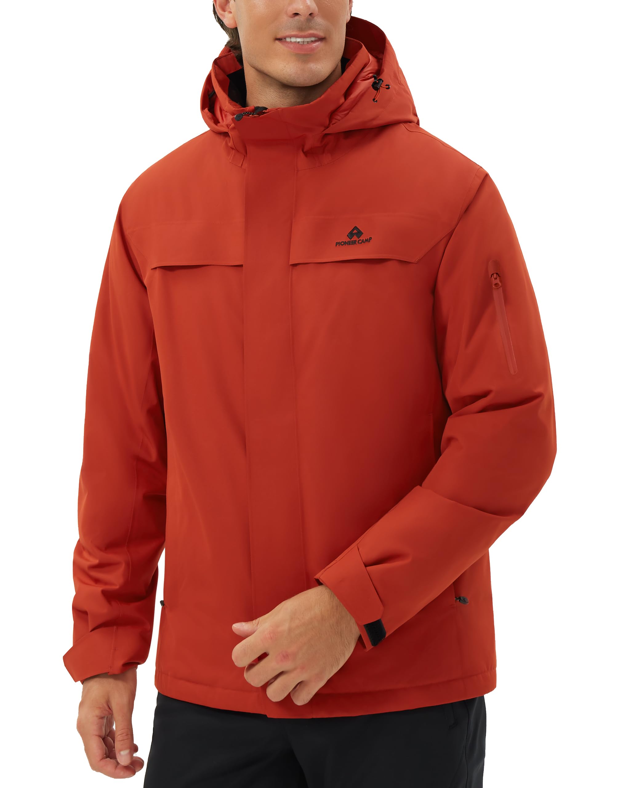 Giacca da sci da uomo, impermeabile, calda, traspirante, da snowboard, con cappuccio