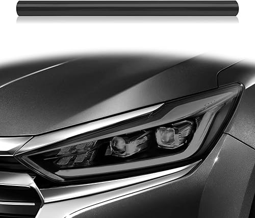 Membrana de luz negra de 12 x 48 pulgadas para faros delanteros de automóvil, luz trasera, lámpara antiniebla, película protectora de embalaje de