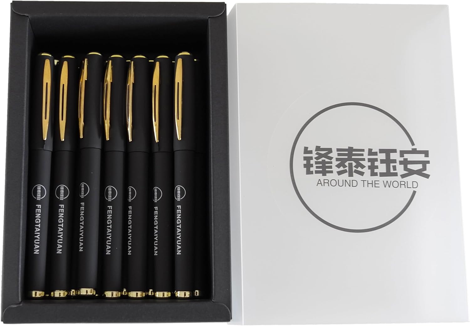 Fengtaiyuan P028, Black Gel Ink Rollerball Pens, Extra FIne, 28 Pack