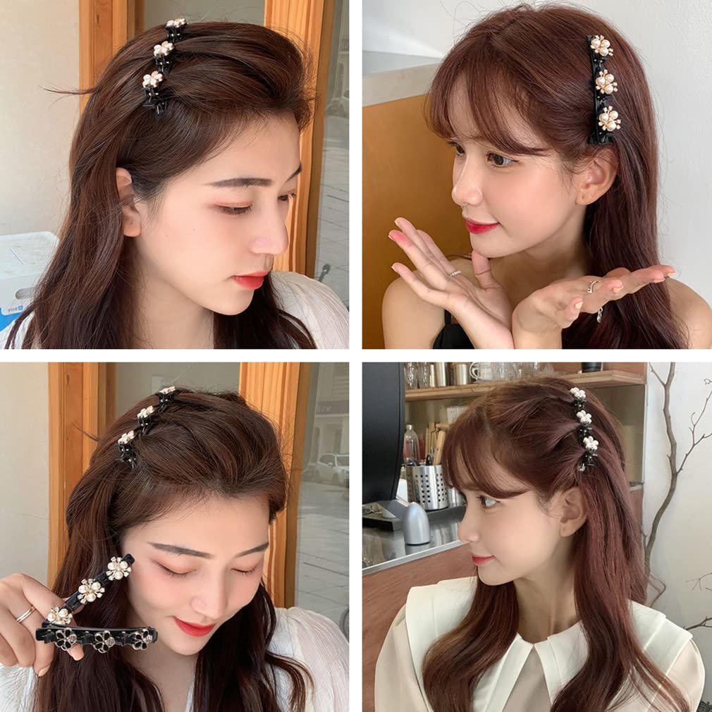 Amazon.co.jp: Morices 4個 二重層 三つ編み ヘアクリップ