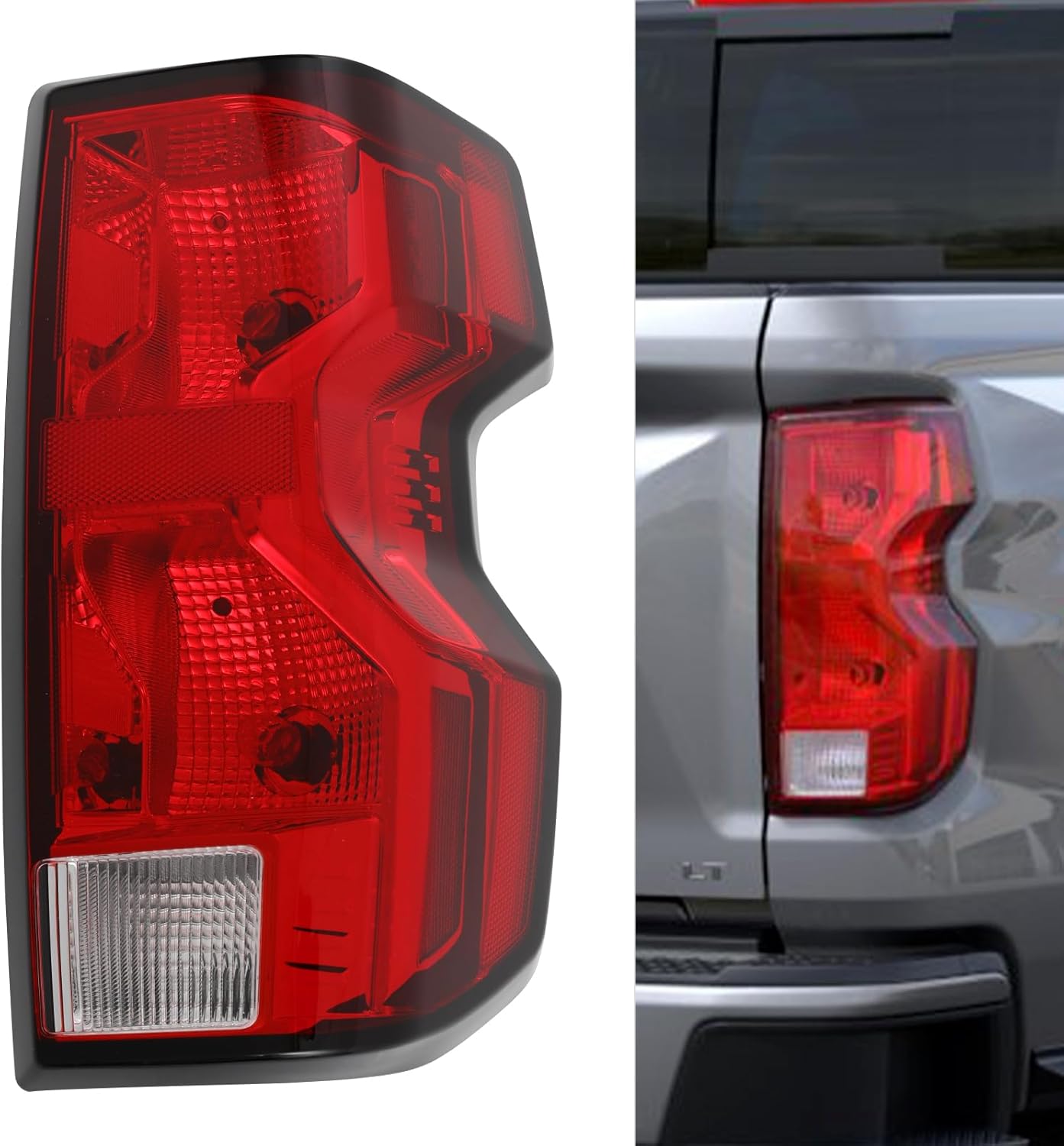 LYNICESHOP Taillight Assembly for 2023 2024 2025 Chevy Colorado LT/WT/Trail Boss with Bulbs, Halogen Tail light Replacement, 86595174 (Right Passenger Side)