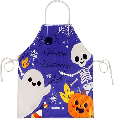 PETCEE Delantal de Halloween I Smell Children Delantales de cocina, Azul