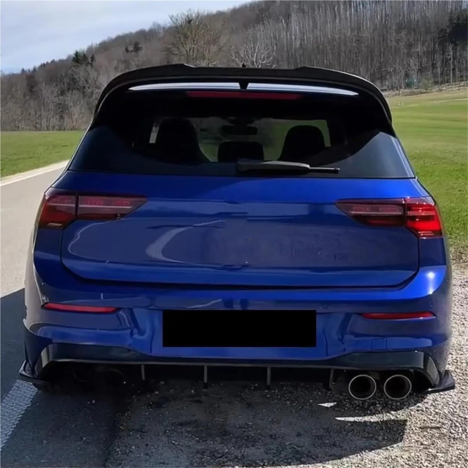 Tylny spojler Maxton Style kompatybilny z Volkswagen Golf R-Performance/GTI Clubsport Mk8 2020-2026 czapki zestawy rozgałęźników górnego skrzydła dachowego