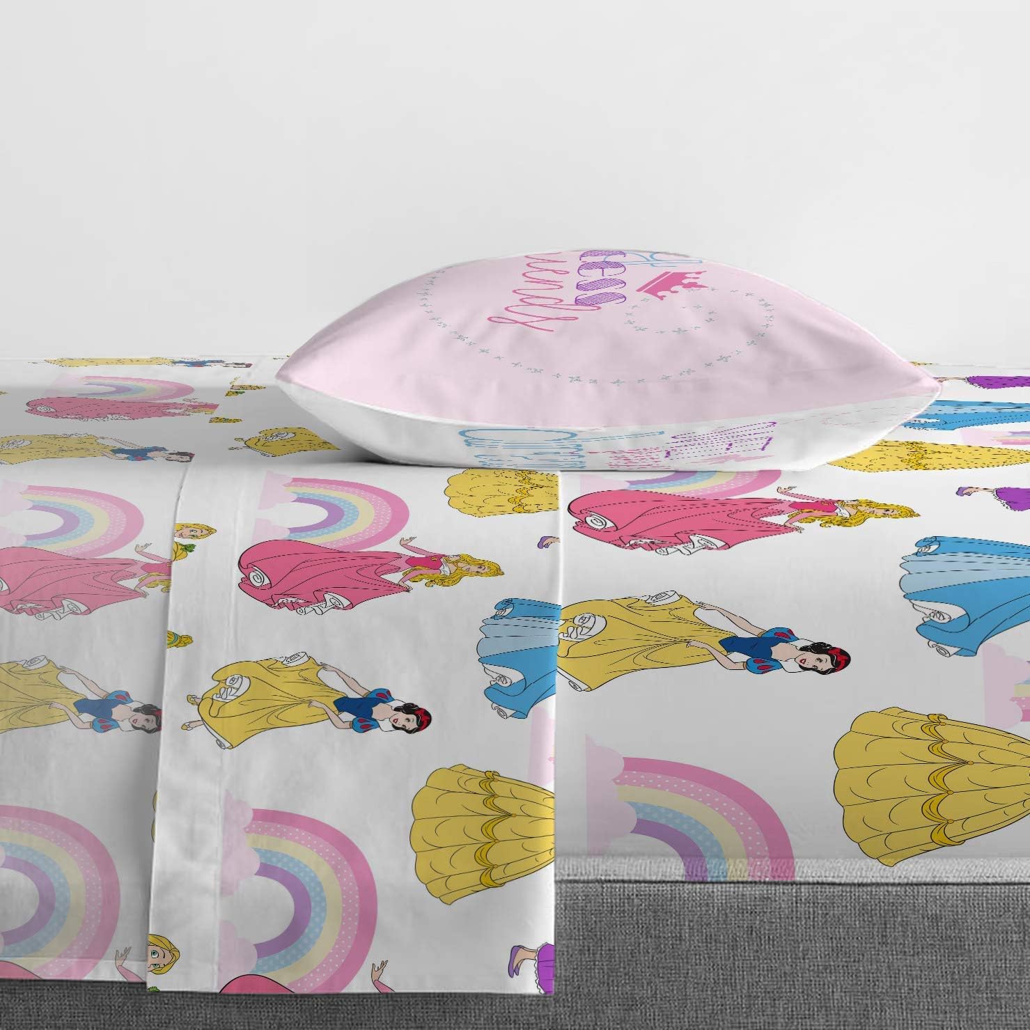 Nеw Dеаl Jay Franco Disney Princess Rainbow 6-Piece Twin Bedding Bundle- Includes Bed Set, Blanket
