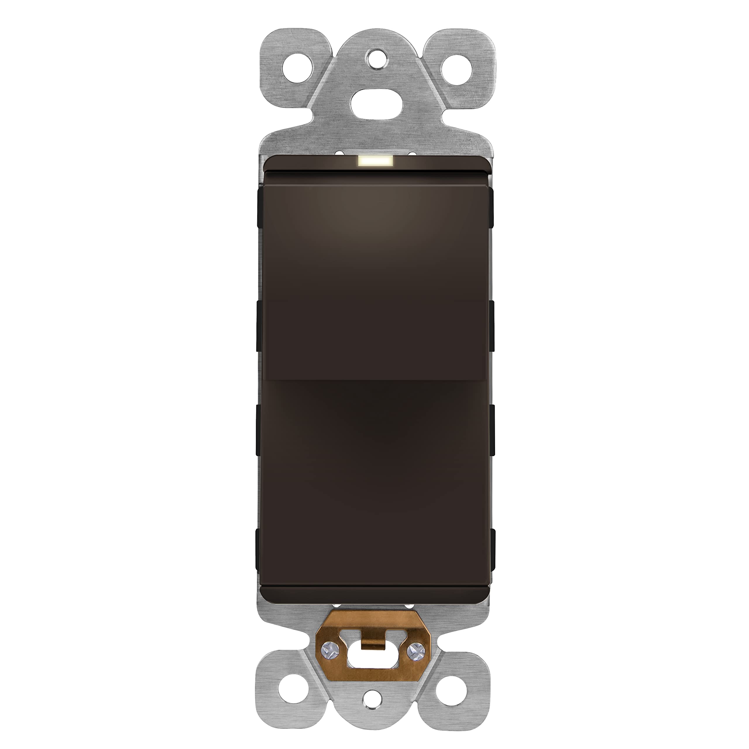 LIDER Minimalist Design Matte Finish Lighted Decorator Switch, Frameless Paddle Light Switch with Locator Light, Grounding Screw, 3-Way or Single Pole