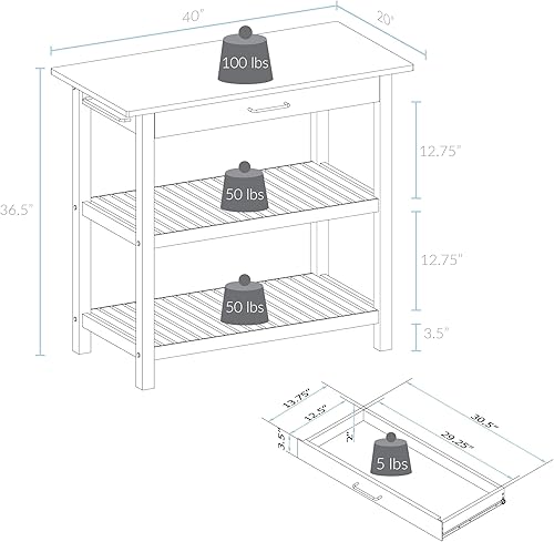 Miniatura 8 de Casual Home 373-01 - Sunrise pequeño isla de cocina de madera de arce Madera