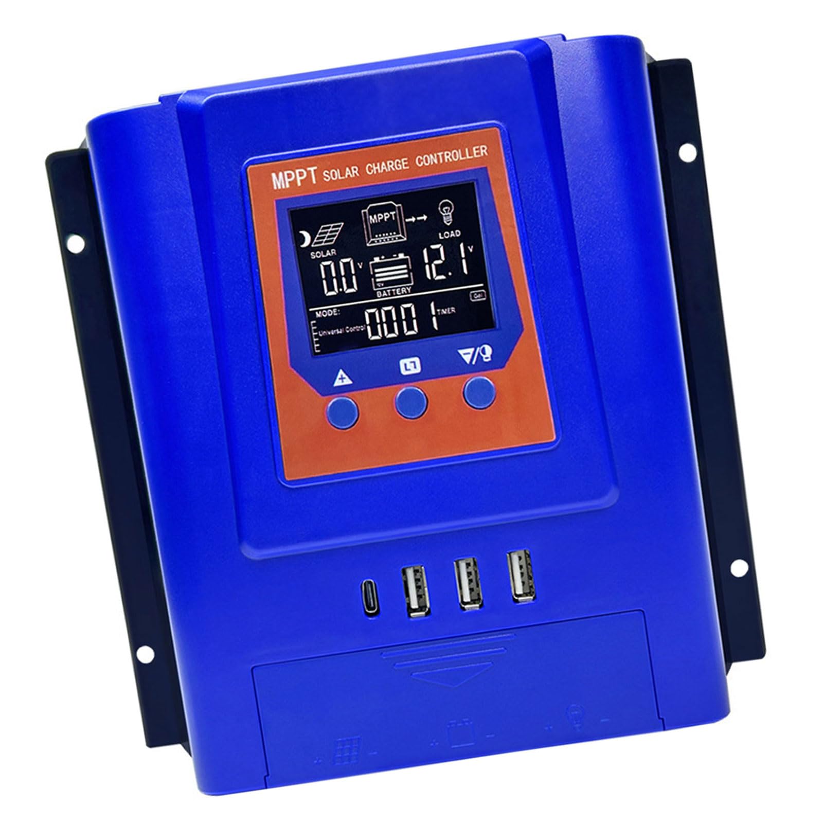 MPPT Solar Power Regulator 60A with LCD Display for 12V 24V 36V 48V Battery Configurations and Efficiency Tracking Waterproof MPPT Controller