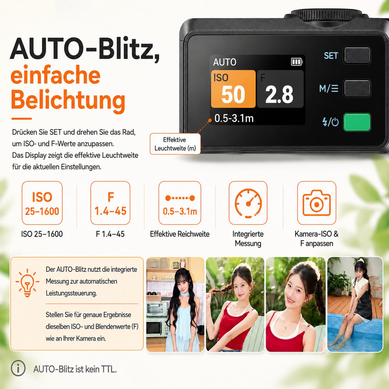 Godox iM30Pro iM30 Pro Mini Kamerablitz, GN15 Kamera Blitz, Auto & M Modus | 550 Blitze, 1,5s Recycling, USB-C, Einzelkontakt-Blitzschuh für Sony Canon Nikon Fujifilm Olympus Ricoh Leica Panasonic