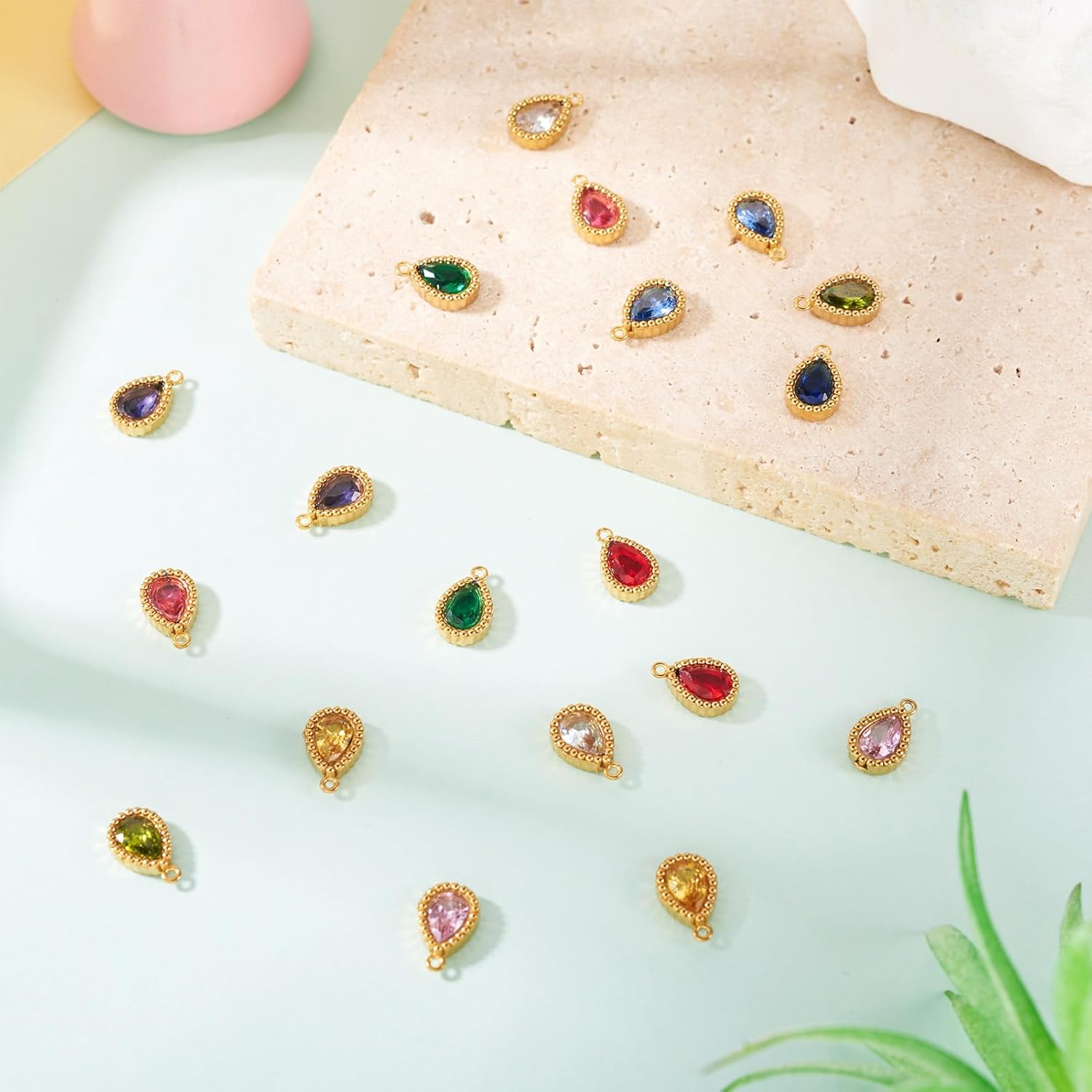 FASHEWELRY Crystal Birthstone Pendant Faceted Glass Rhinestone Pendant for Bracelet Necklace Earring Jewelry Making - Image 6